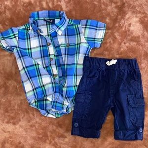 Baby/ Infant 2 piece Carters plaid matching set boys